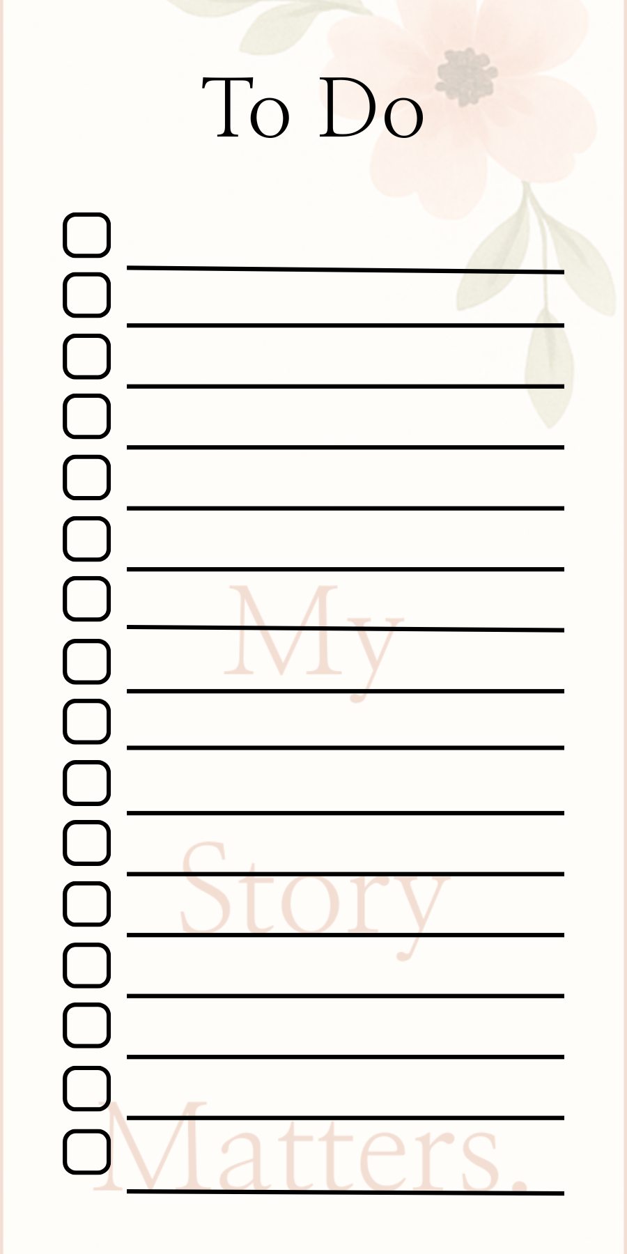 My Story Matters Notepad