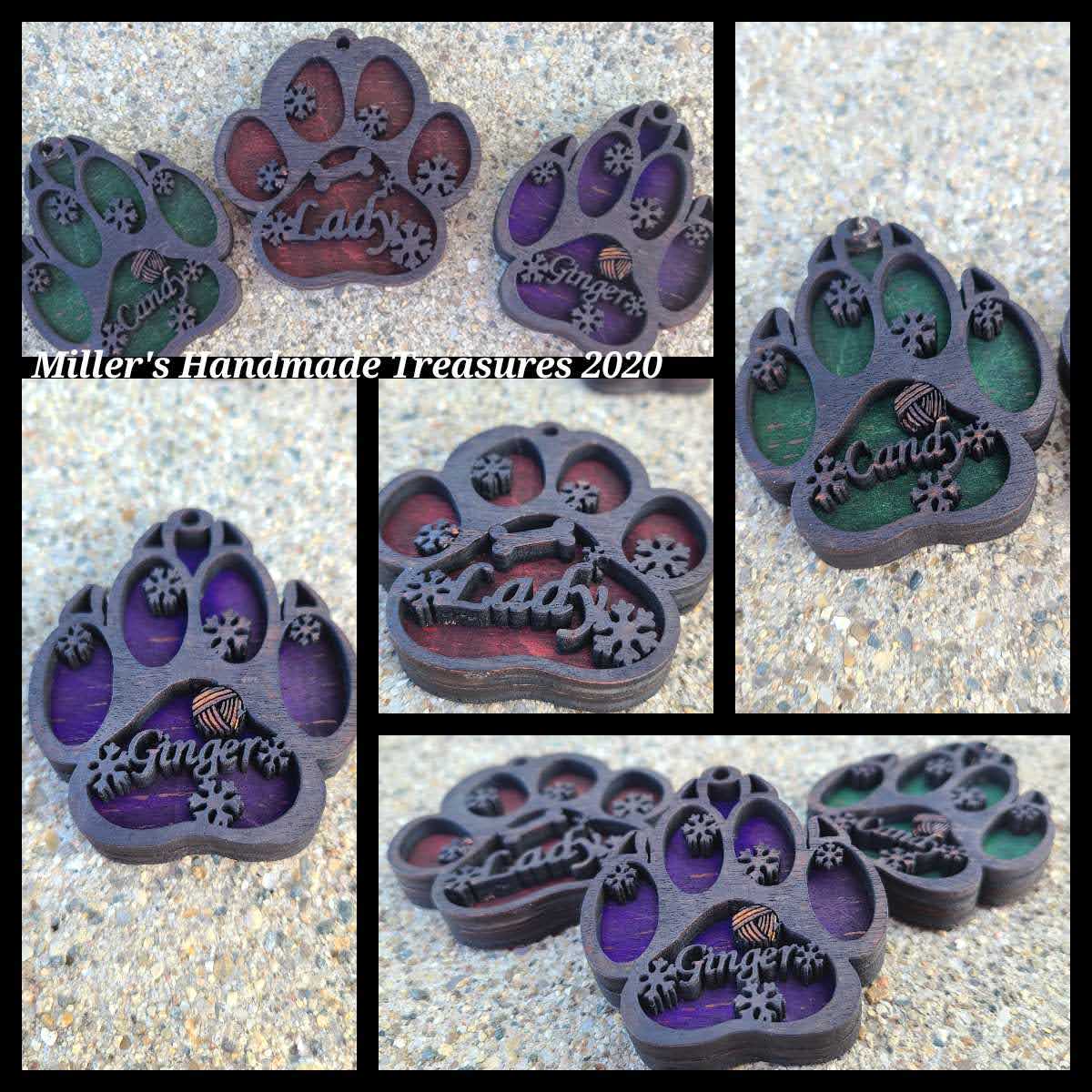 Pet Pawprint Ornaments