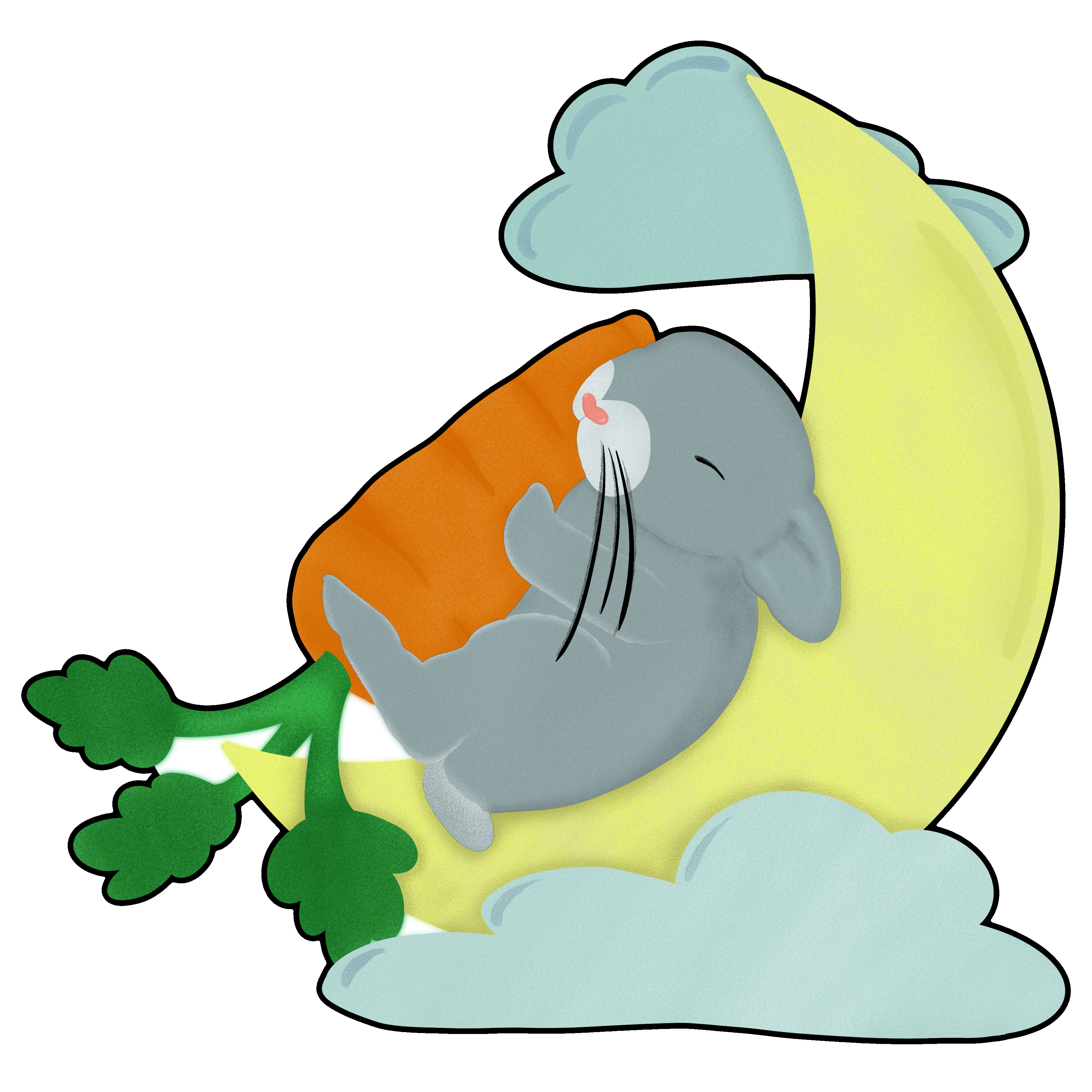 Sleepytime Bunny Sticker