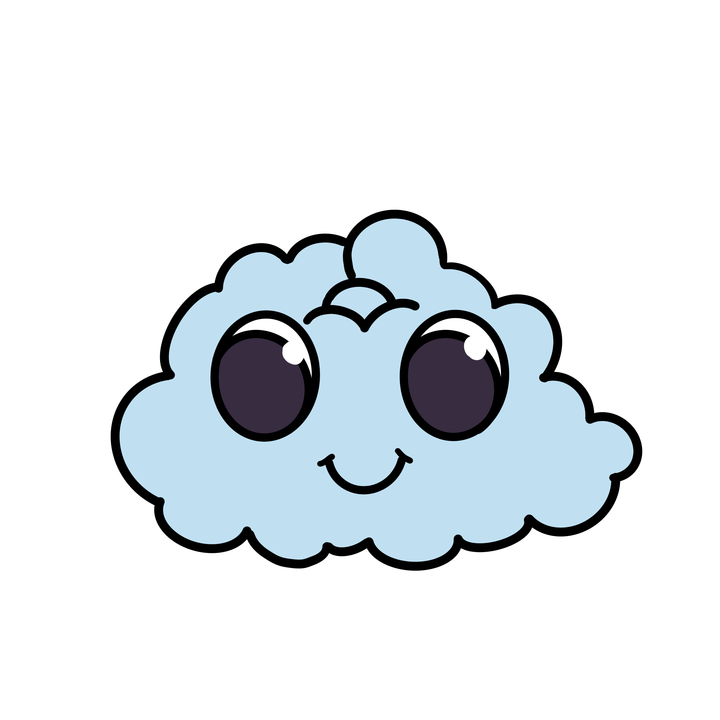 Happy Cloud Sticker