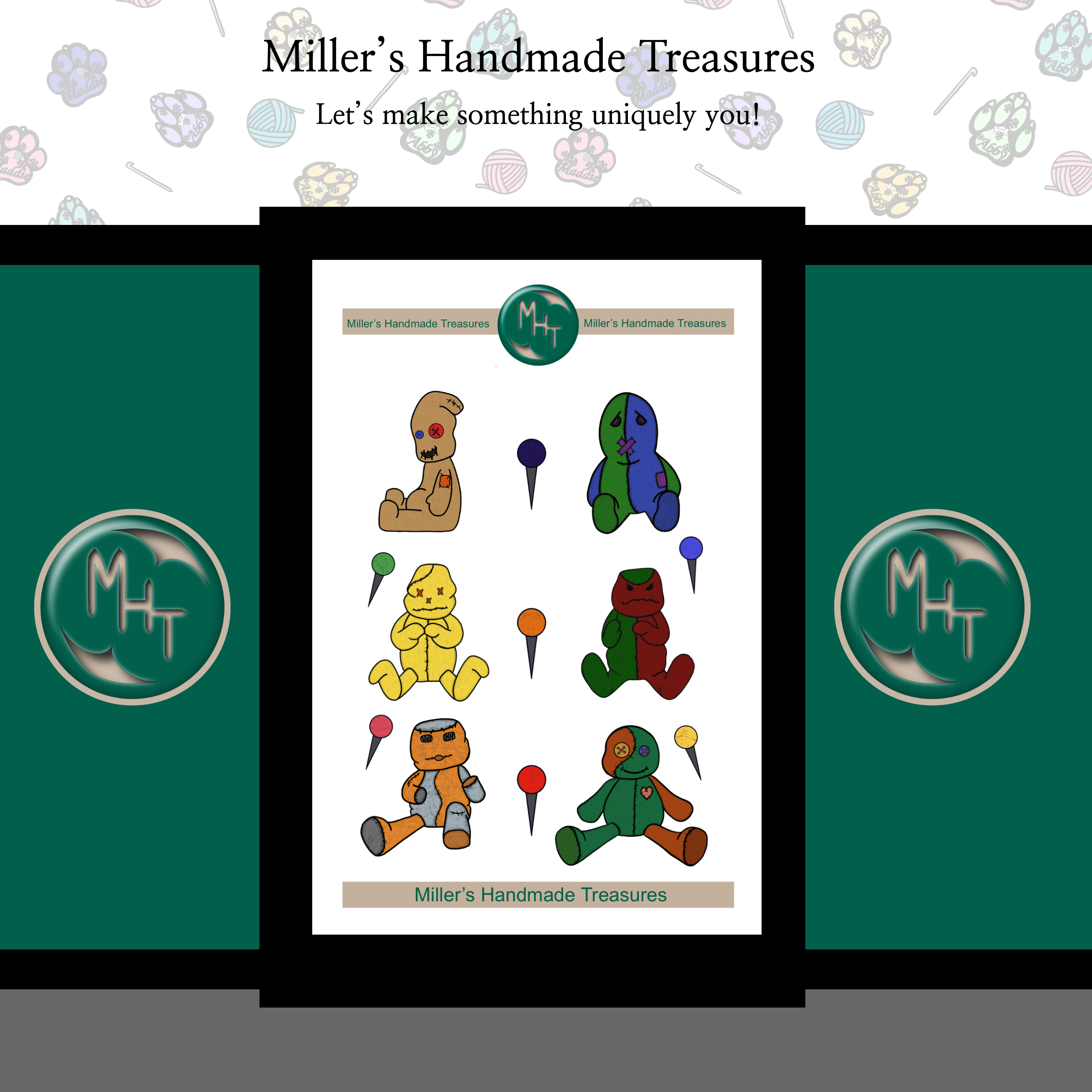 Voodoo Sackdolls 4x6 Sticker Sheet