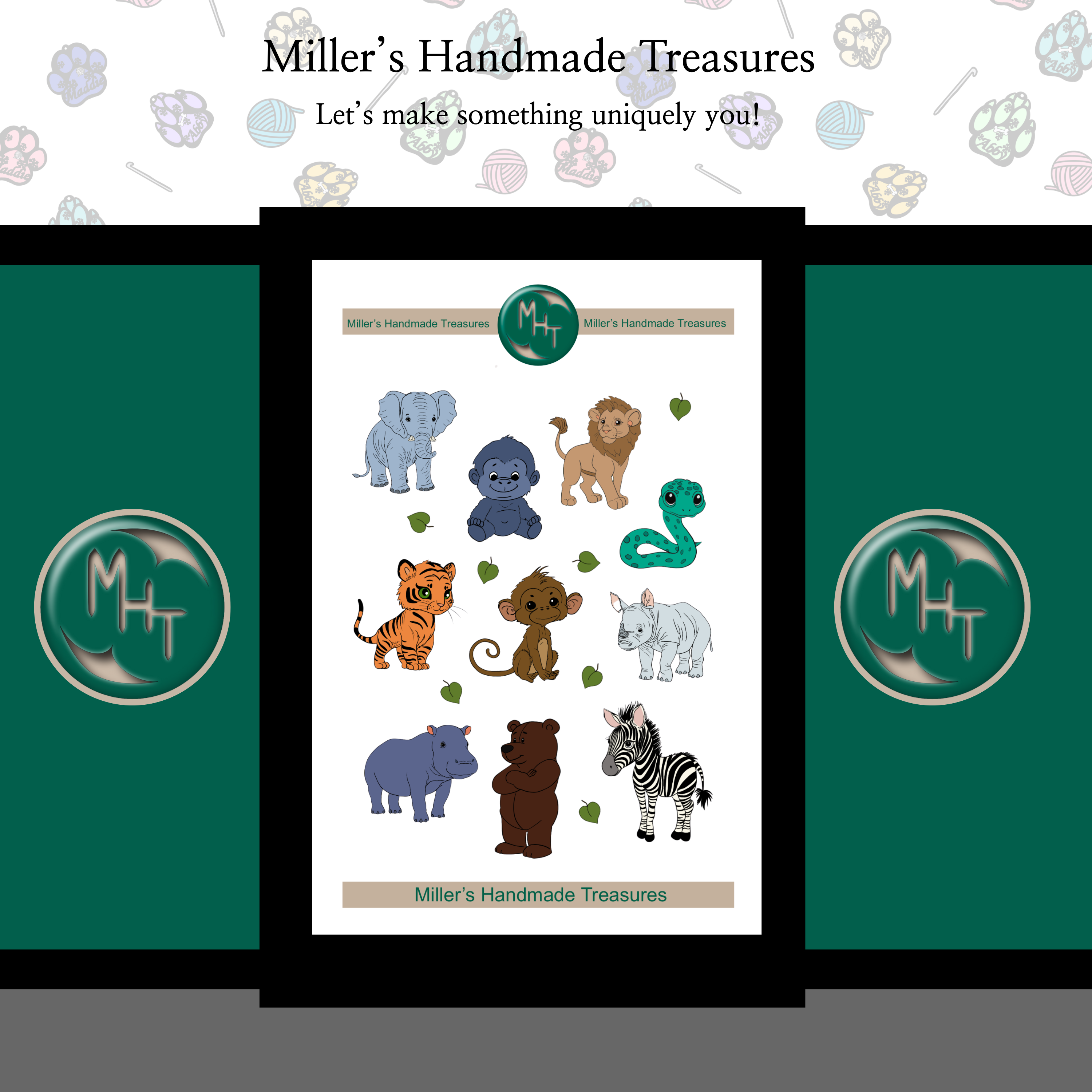 Safari Fun 4x6 Sticker Sheet