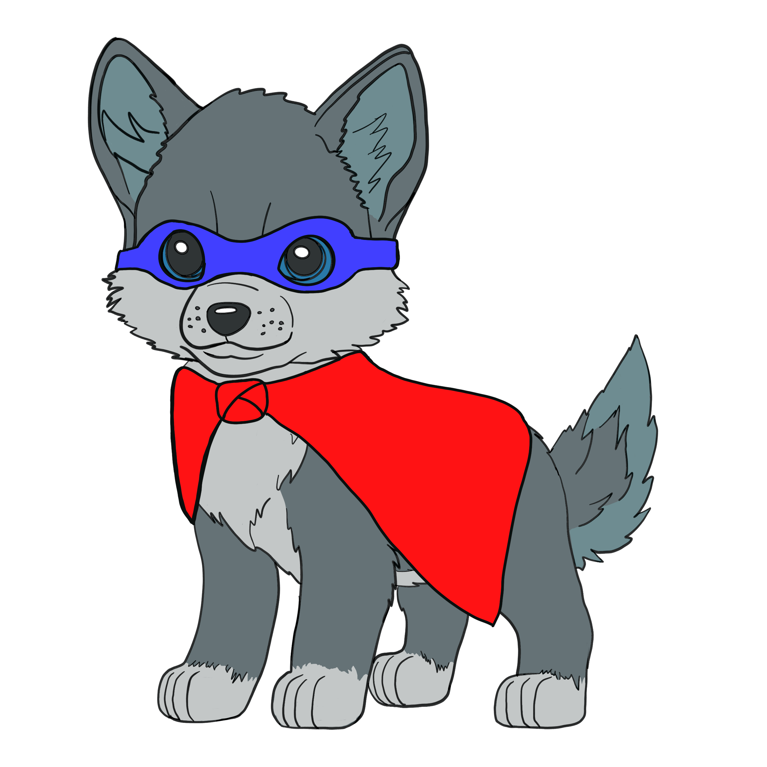 Super Wolf Sticker